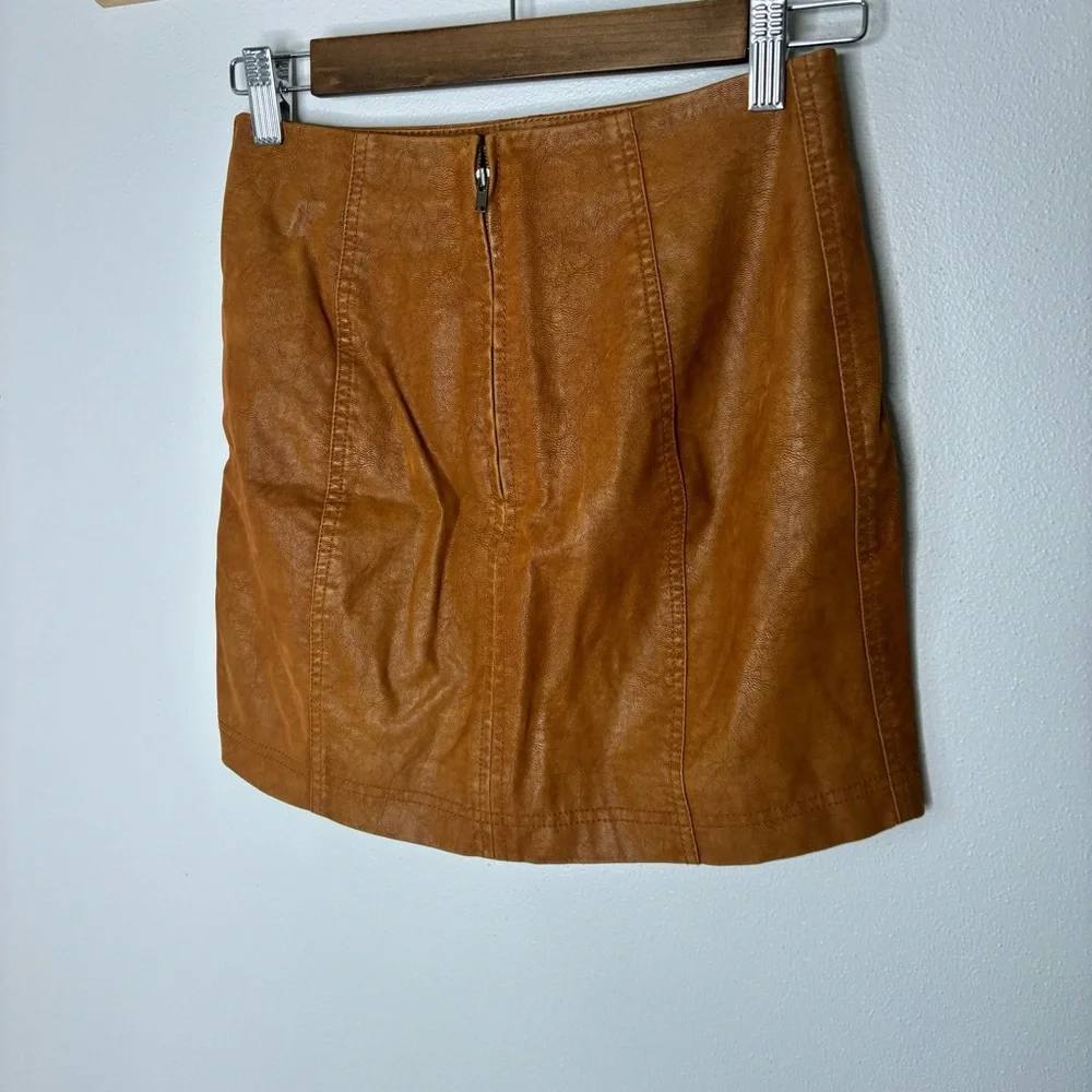 Free People Faux Leather Skirt 0